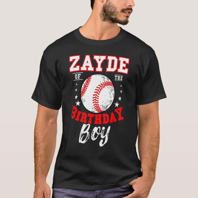 Zayde of the Birthday Boy Baseball Theme Bday Cele T Shirt (Framsida)