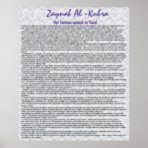 Zaynabs Berömd Tal Poster