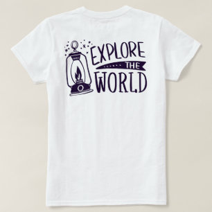 Zazle T Shirt-kvinnan utforskar världen Shirt