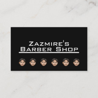 Zazmires Barber Shop-kort Visitkort