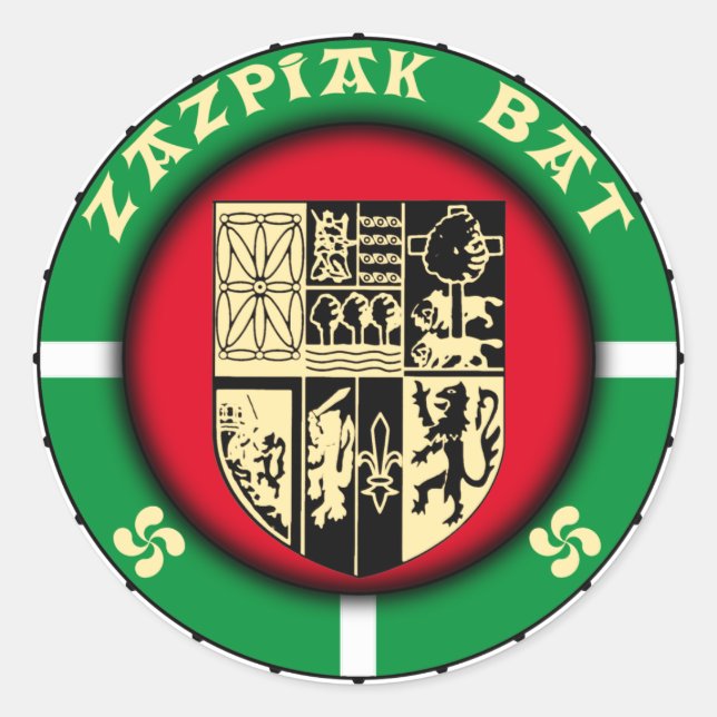 zazpiak bat sticker runt klistermärke (Framsida)