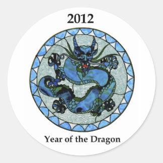 Zazzle 2012 Dragon Runt Klistermärke