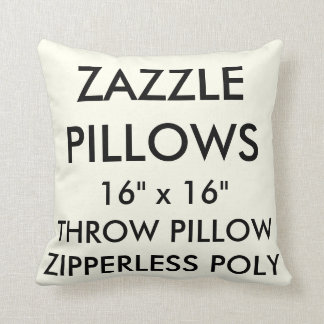 Zazzle anpassad ELFENBENSVIT Zipperlös Polyester K Kudde