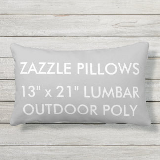 Zazzle anpassad SILVER Utomhus Lumbalpåladyn Utomhuskudde