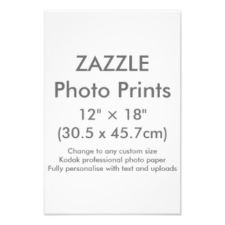 Zazzle Anpassningsbar 12" × 18" Photo Print Templa Fototryck