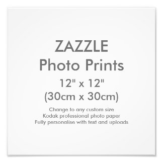 Zazzle Anpassningsbar 12 tum x 12 tum fotoutskrift Fototryck