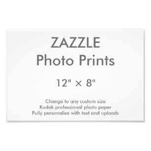 Zazzle-Anpassningsbar 12 tum x 8 tum Foto Skriv ut