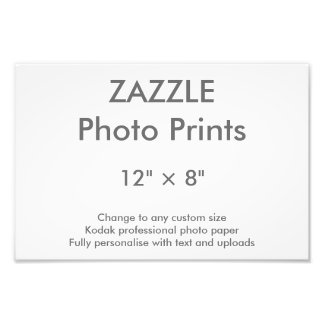 Zazzle-Anpassningsbar 12 tum x 8 tum Foto Skriv ut