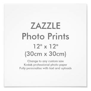 Zazzle-Anpassningsbar 12 x 12-tums fotoutskriftsma Fototryck