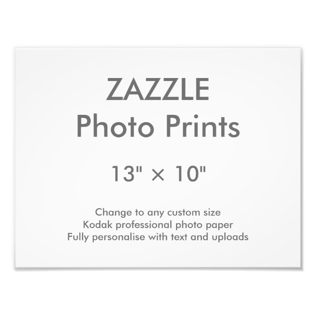 Zazzle-Anpassningsbar 13" × 10" Fotoutskrift 33 x  Fototryck (Framsidan)