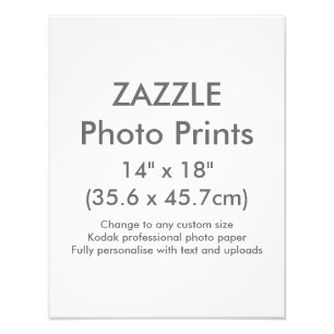 Zazzle-Anpassningsbar, 14-tums x 18-tums fotoutskr Fototryck