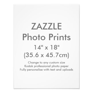 Zazzle-Anpassningsbar, 14-tums x 18-tums fotoutskr Fototryck