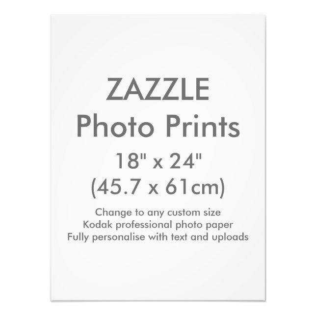 Zazzle-Anpassningsbar, 18 x 24-tums fotoutskriftsm Fototryck (Framsidan)