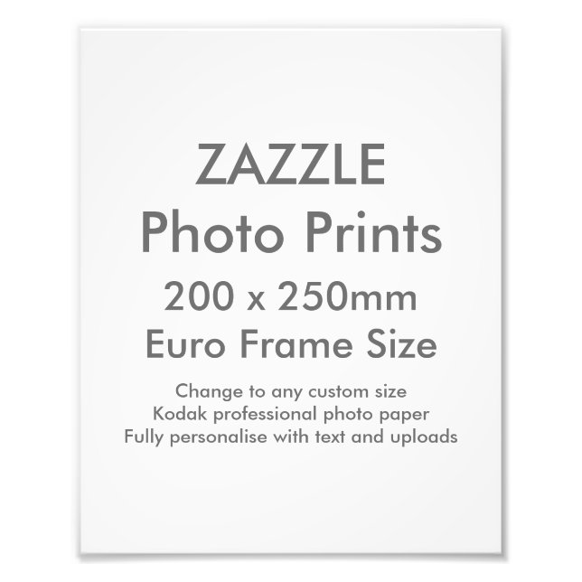 Zazzle-Anpassningsbar 200 x 250 mm fotoutskrift St Fototryck (Framsidan)
