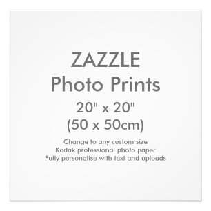 Zazzle-Anpassningsbar 20 x 20-tums fotoutskriftsma Fototryck