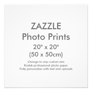 Zazzle-Anpassningsbar 20 x 20-tums fotoutskriftsma Fototryck