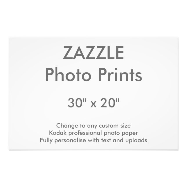 Zazzle-Anpassningsbar 30 x 20 tum fotoutskrift 76  Fototryck (Framsidan)