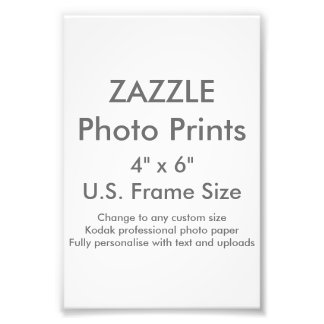 Zazzle-Anpassningsbar 4 tum x 6 tum fotoutskrift ( Fototryck