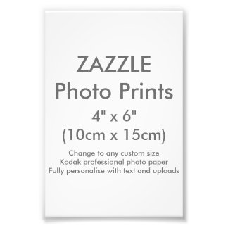 Zazzle-Anpassningsbar 4 x 6-tums fotoutskriftsmall Fototryck