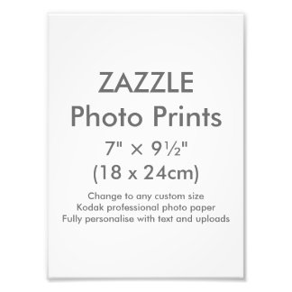 Zazzle-Anpassningsbar 7" × 9,½" fotoutskriftsmall Fototryck