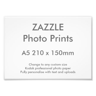 Zazzle-Anpassningsbar A5 21 x 15 cm fotoutskrift Fototryck
