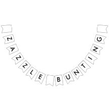 Zazzle Anpassningsbar Bunting Banner - Swallowtail