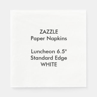 ZAZZLE Anpassningsbar Large WHITE Luncheon Papper  Pappersservett