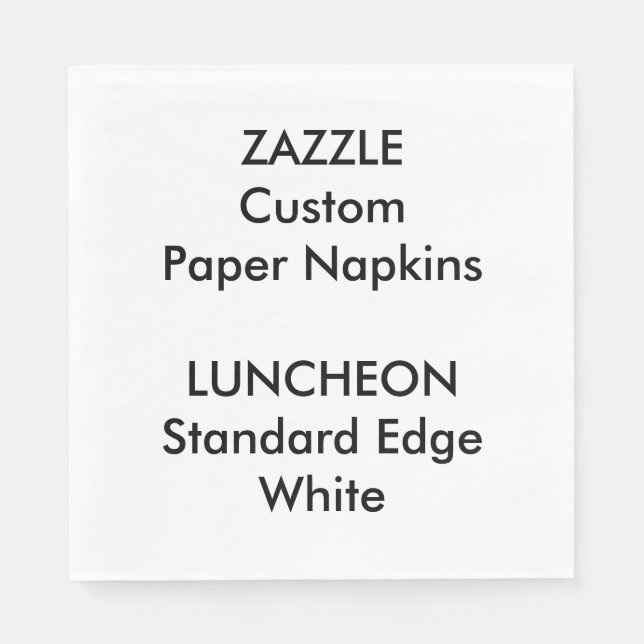 Zazzle Anpassningsbar Large WHITE Luncheon Pappra  Pappersservett (Framsidan)