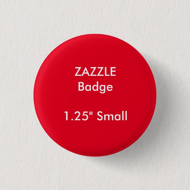 ZAZZLE-anpassningsbar skrivev ut 1,25" små Knapp (Framsida)