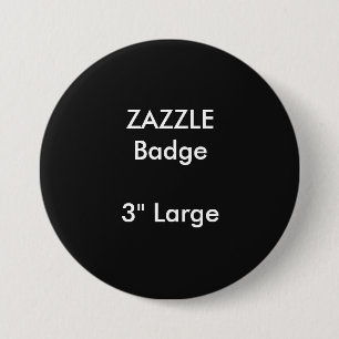 ZAZZLE-anpassningsbar skrivev ut 3" det stora Knapp