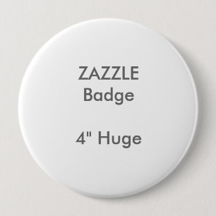 ZAZZLE-anpassningsbar skrivev ut 4" det enorma Knapp