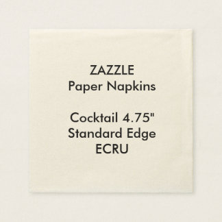 ZAZZLE Anpassningsbar Small ECRU Cocktail Papper N Pappersservett