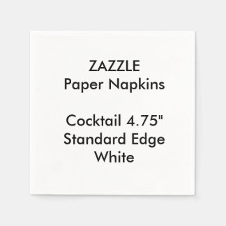 ZAZZLE Anpassningsbar Small WHITE Cocktail Papper  Pappersservett