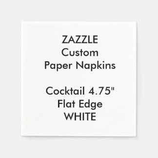 Zazzle Anpassningsbar Small WHITE Cocktail Pappra Pappersservett