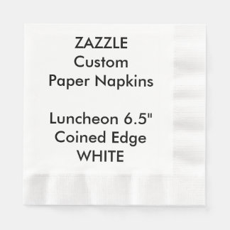 Zazzle-Anpassningsbar VITE myntsluncheon Pappra bl Pappersservett