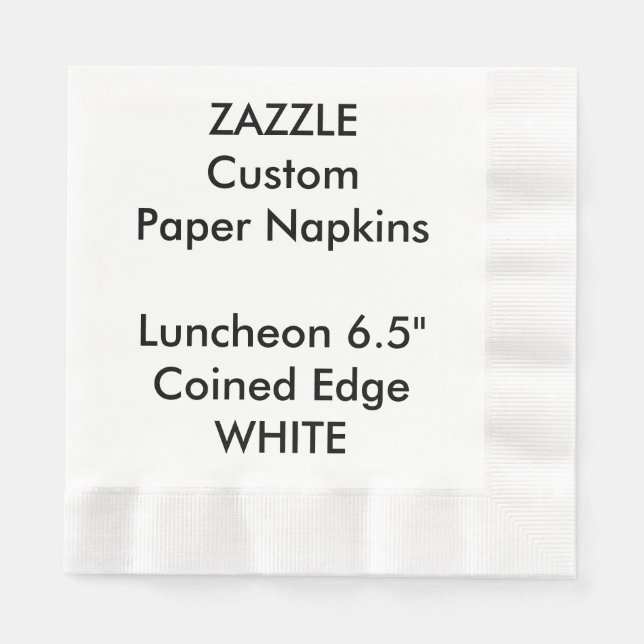 Zazzle-Anpassningsbar VITE myntsluncheon Pappra bl Pappersservett (Framsidan)