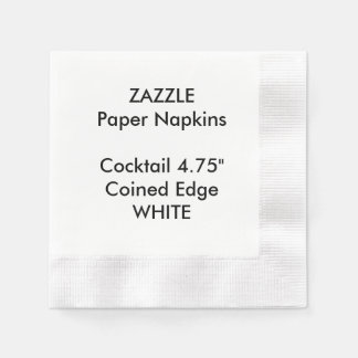 ZAZZLE Anpassningsbar VITE Pappra koksvansknippor Pappersservett