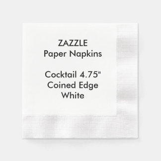 ZAZZLE Anpassningsbar VITE Pappra koksvansknippor Pappersservett