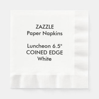 ZAZZLE Anpassningsbar WHITE Coining Luncheon Pappe Pappersservett