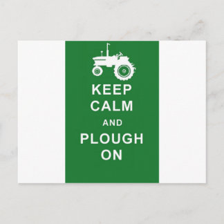 zazzle behålla lugn plow.jpg vykort