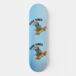 Zazzle bra vibes mini skateboard bräda 18,5 cm