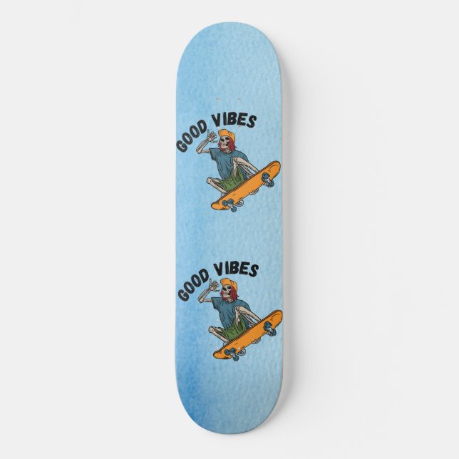 Zazzle bra vibes mini skateboard bräda 18,5 cm (Framsida)