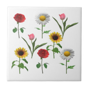 Zazzle Ceramic Tile 4,25 tum x 4,25, Small Kakelplatta