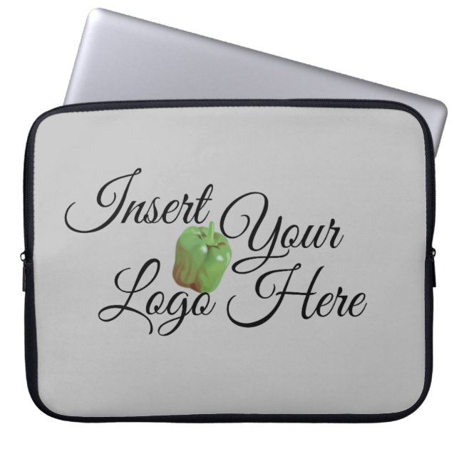 Zazzle Din Logotyp Här Bärbar Datorskydd Laptop Fodral (Framsidan)