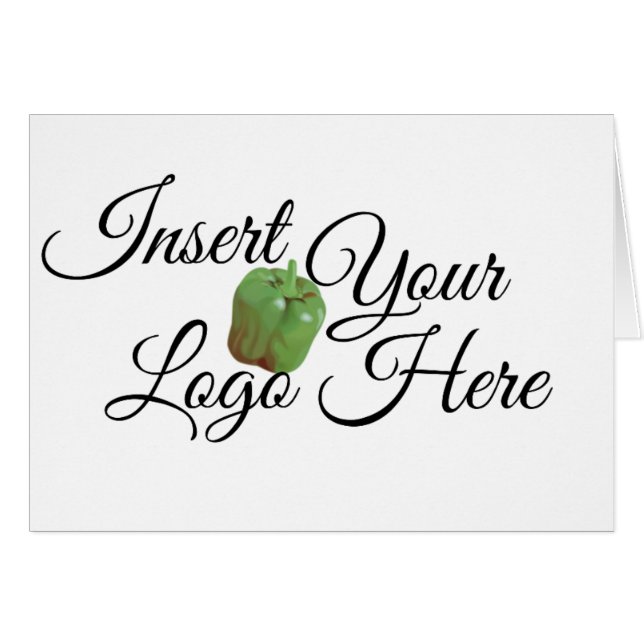 Zazzle din Logotyp här OBS Kort (Framsidan Horizontal)