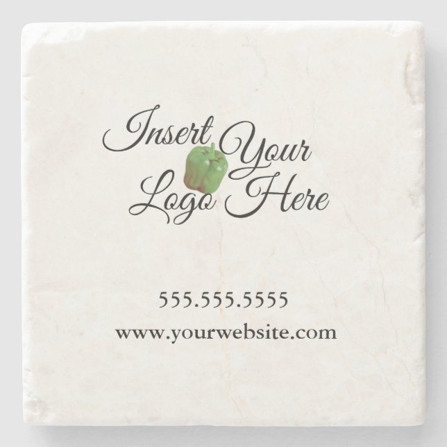 Zazzle Din Logotyp Stone Underlägg (Framsidan)