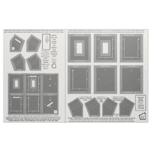Zazzle Fabric 2, tvättbart, grått foto ramar Tyg