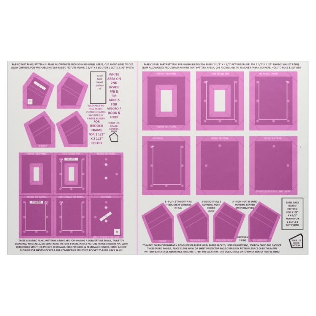 Zazzle Fabric 2, tvättbart, ingen sugbädd foto ram Tyg (Fat Quarter)