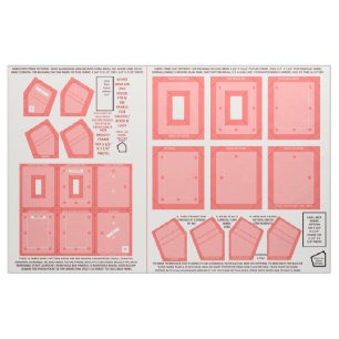 Zazzle Fabric 2, tvättbart, rosa foto ramar Tyg