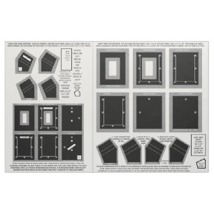 Zazzle Fabric 2, tvättbart, svart foto ramar Tyg
